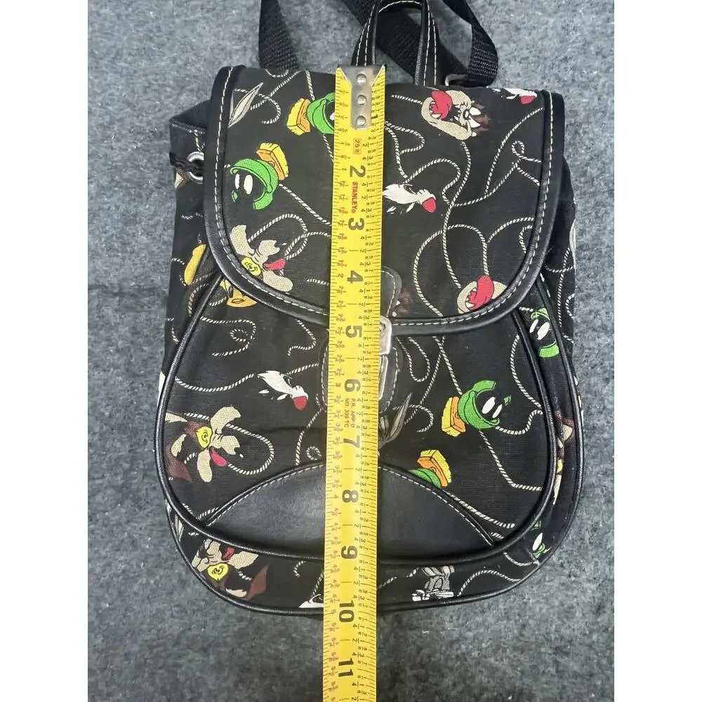 Vtg 90s Looney Tunes Mini Backpack Crossbody Bag Bugs Bunny Taz Tweety Sylvester